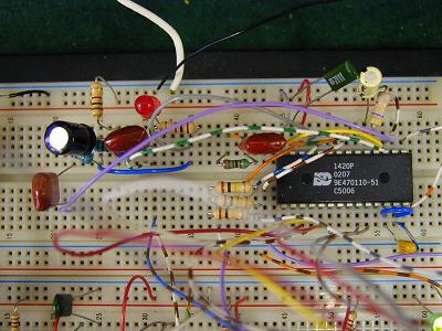 Photograph of a ISD1420 Speech Chip Functional Circuit.